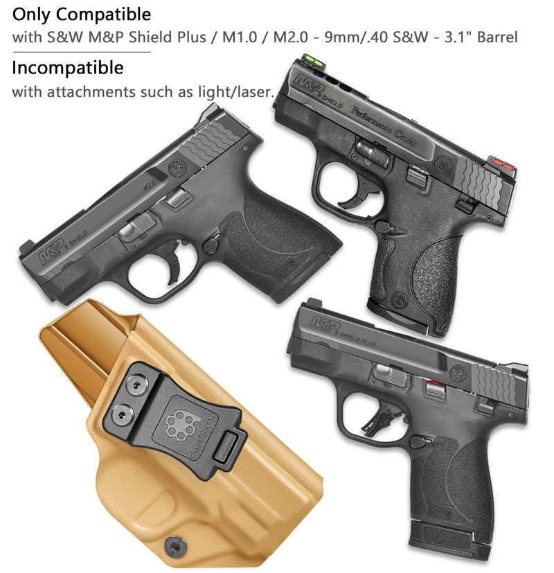 Smith & Wesson M&P Shield Plus / M2.0 / M1.0 - 9mm/.40 S&W - 3.1" Barrel - IWB KYDEX Holster - Amberide